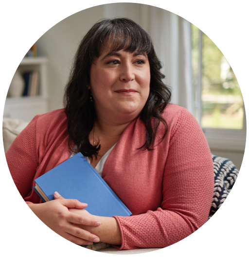 White Woman Holding Book